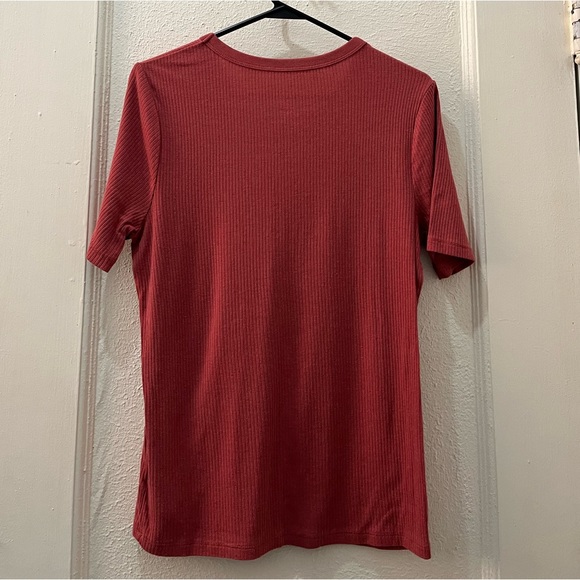 a new day - Size Women's XL - Burnt Sienna Ribbed T-Shirt - Picture 2 of 5